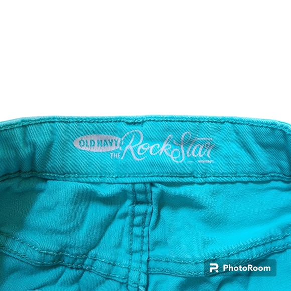 Old Navy Rockstar capri pants tropical breeze / teal, size 12 - Picture 2 of 5